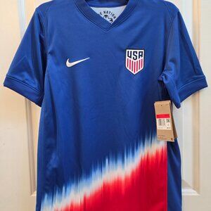 Nike USA National Team 2024 Away Soccer Jersey USMNT Youth Boys Large NEW $80